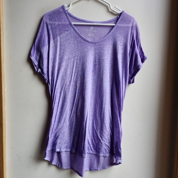 Free2B Purple Scoop Neck Tissue T-Shirt Size XL - Picture 5 of 15
